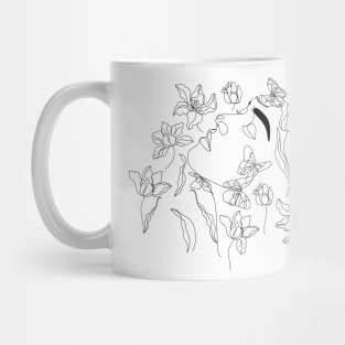 Woman With Flowers Mug